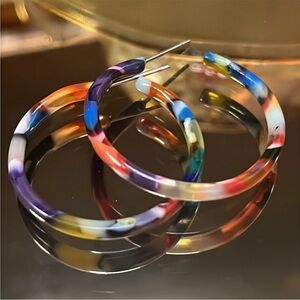 Colorful Acrylic Hoop Earrings